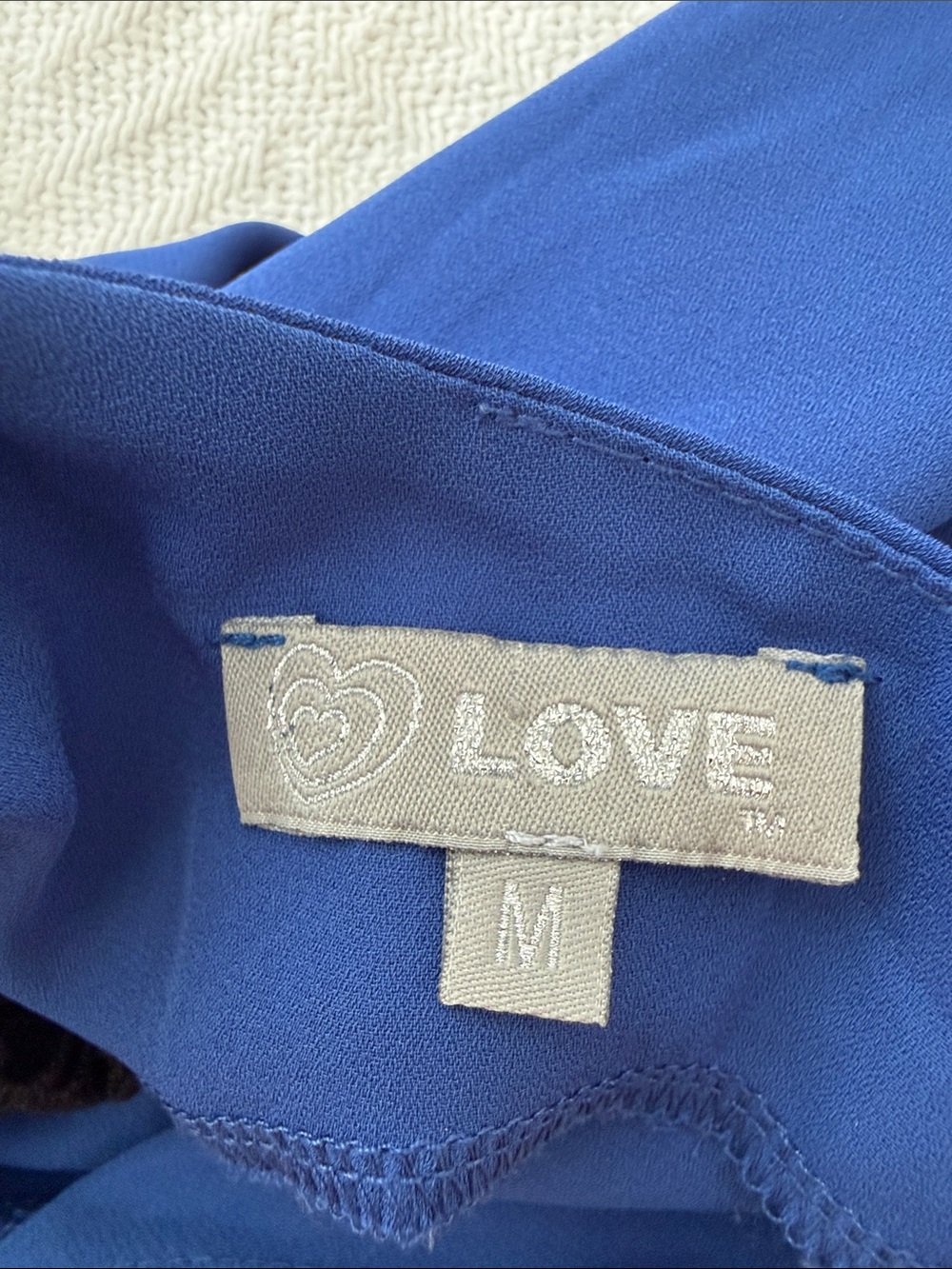 Love Royal Blue Mini Dress with Black Lace Trim - Picture 3 of 3